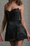 Mini Siyah Büstiyer Elbise